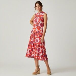 Maeve by Anthropologie mock neck midi floral dress
